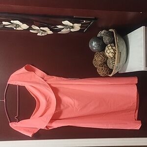 Hot Pink Cowl Neck Dress